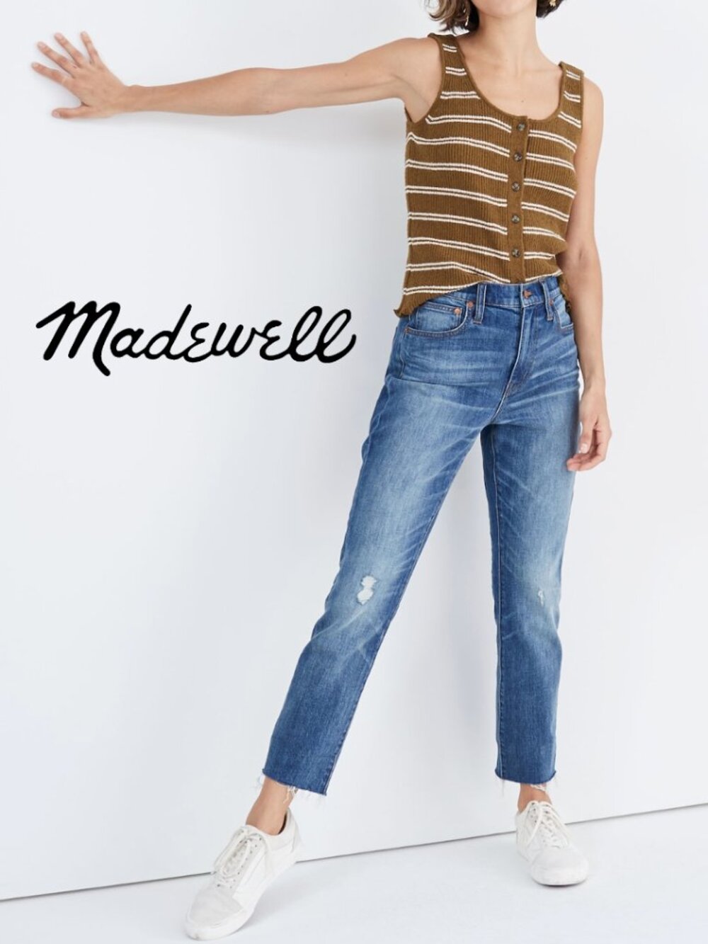 MADEWELL High-Rise Slim Boyjean Step-Hem Edition